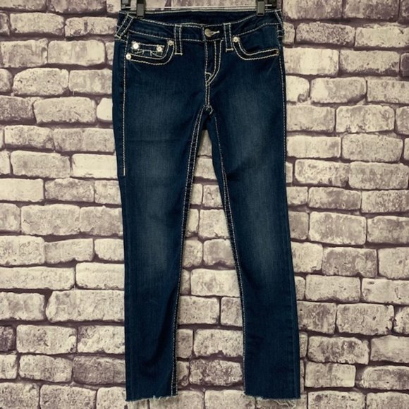 True Religion Denim - True Religion Skinny Jeans W/ Raw Edge Hem